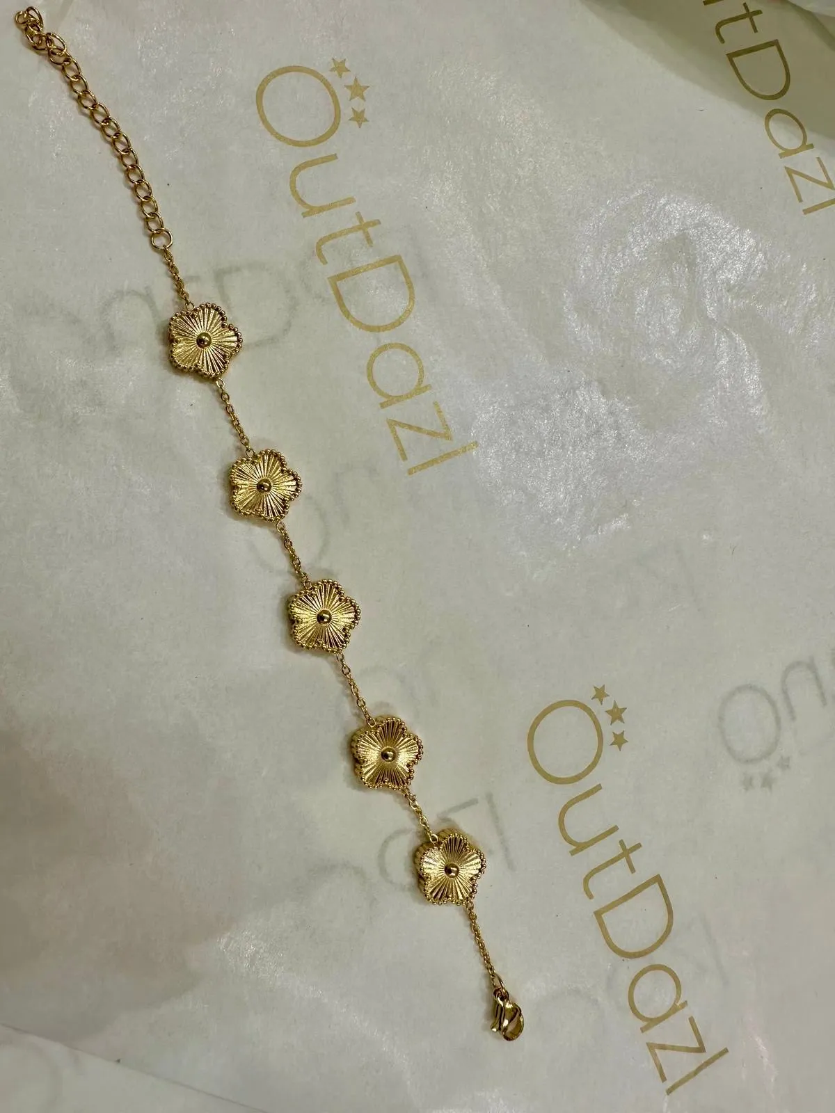 18K Gold Plated Clover Bracelet