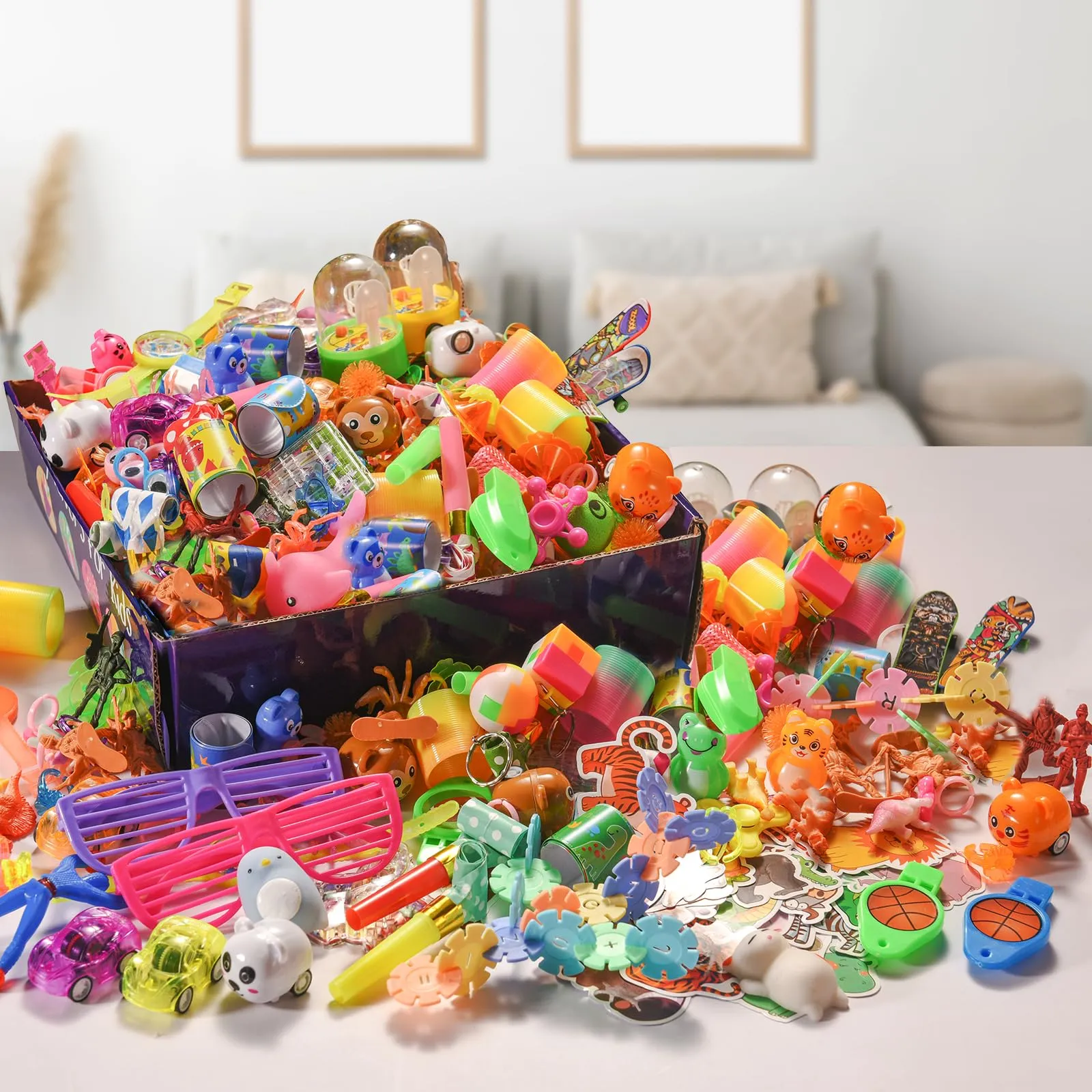 300 PCS Party Favor for Kids Goodie Bags Stuffers, Prize Box Toys for Kids Classroom Bulk, Small Fidget Toys Pinata Fillers, Treasure Chest for Students Rewards, Carnival Prizes, Birthday Gifts