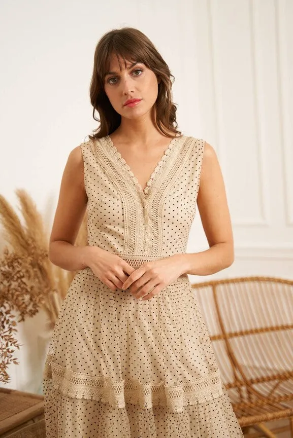 Aali Tiered Tulle Midi Dress