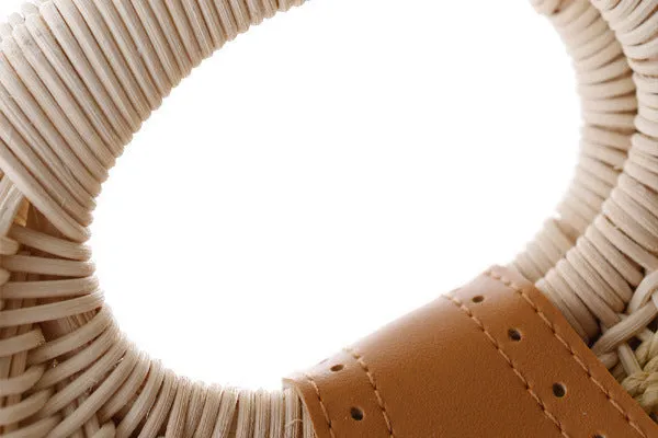 Anna  Runder Damenhandtasche aus Rattan