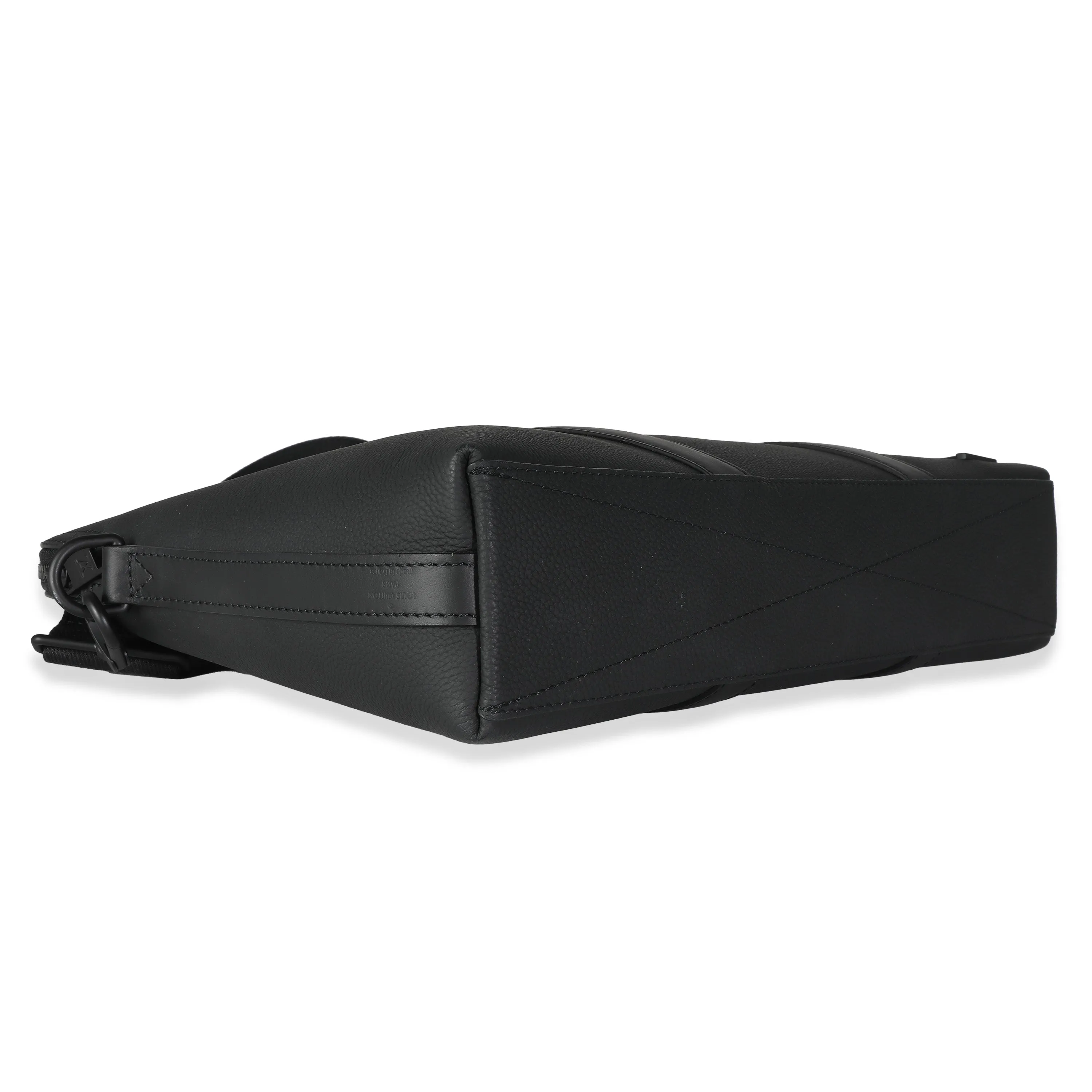 Black Calfskin Aerogram Takeoff Briefcase