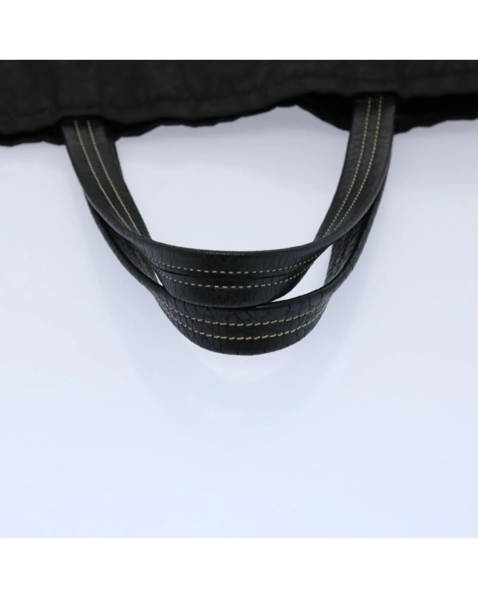 Black Nylon Tote Bag with Guarantee Card - Made in Italy