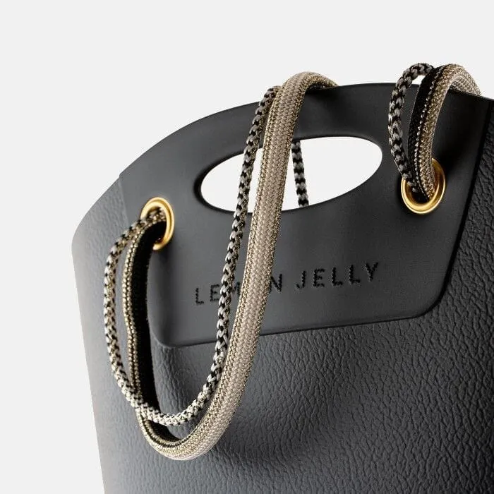 BLACK VEGAN TOTE