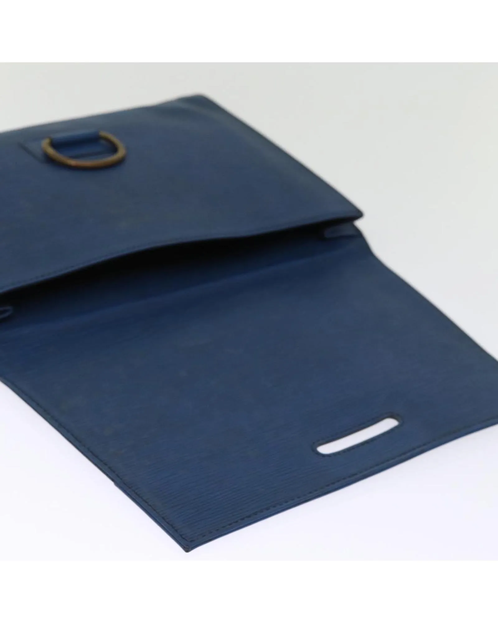 Blue Epi Leather Clutch Bag with Accessory France Made (SKU 75880)