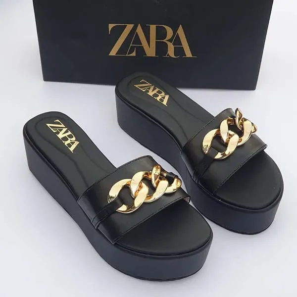 Brand Logo Soft Wedge Slipper