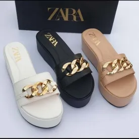 Brand Logo Soft Wedge Slipper