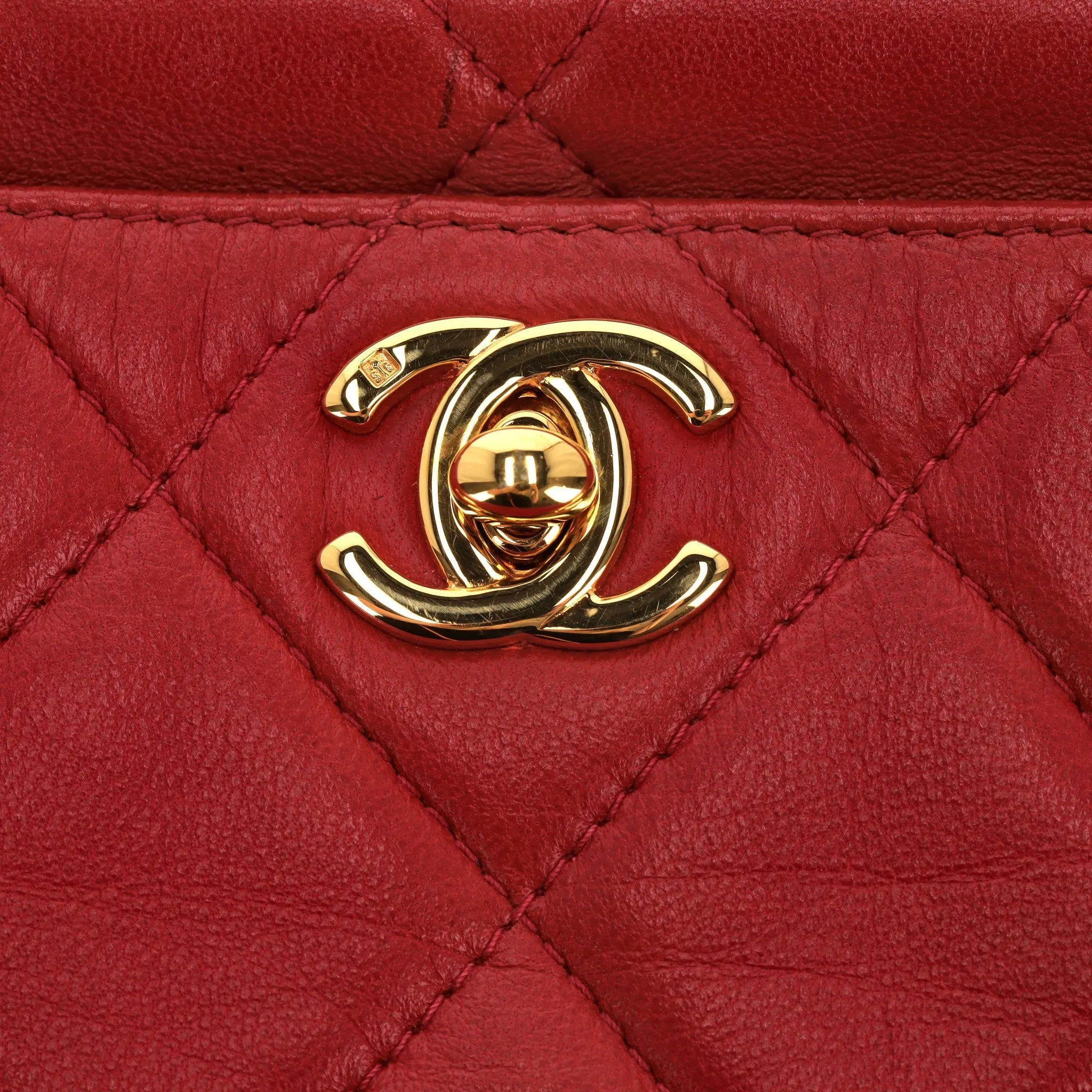 Chanel Vintage Lambskin Leather Crossbody Camera Bag