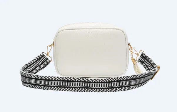 Faux Leather Bag with Strap Detail