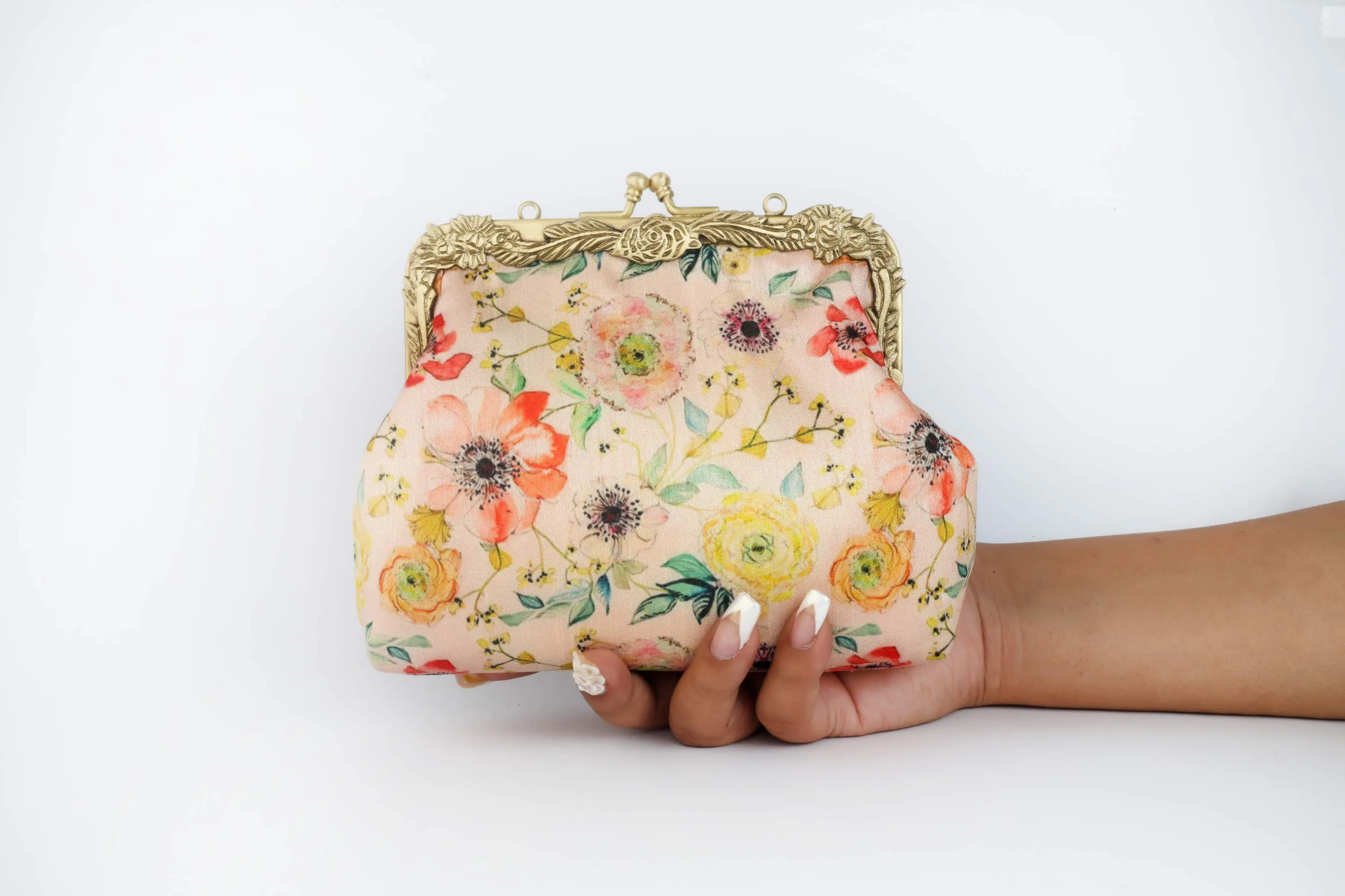 Floral print with blush pink