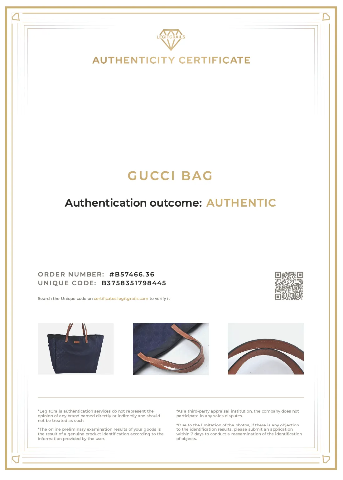 GUCCI Vintage Hand Tote Bag GG Nylon Leather Navy Blue L0937