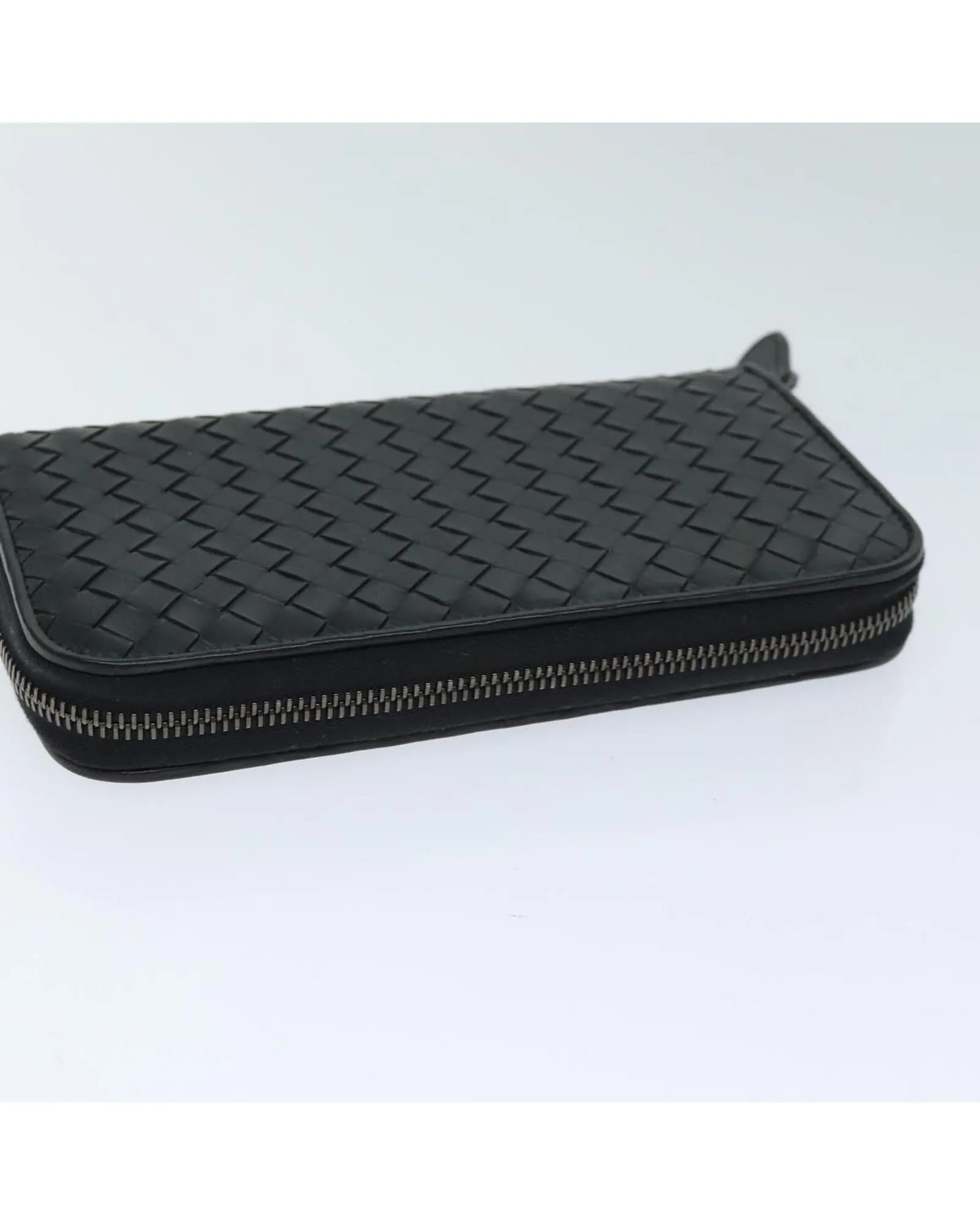 Intrecciato Leather Long Wallet with Dust Bag and Item Box