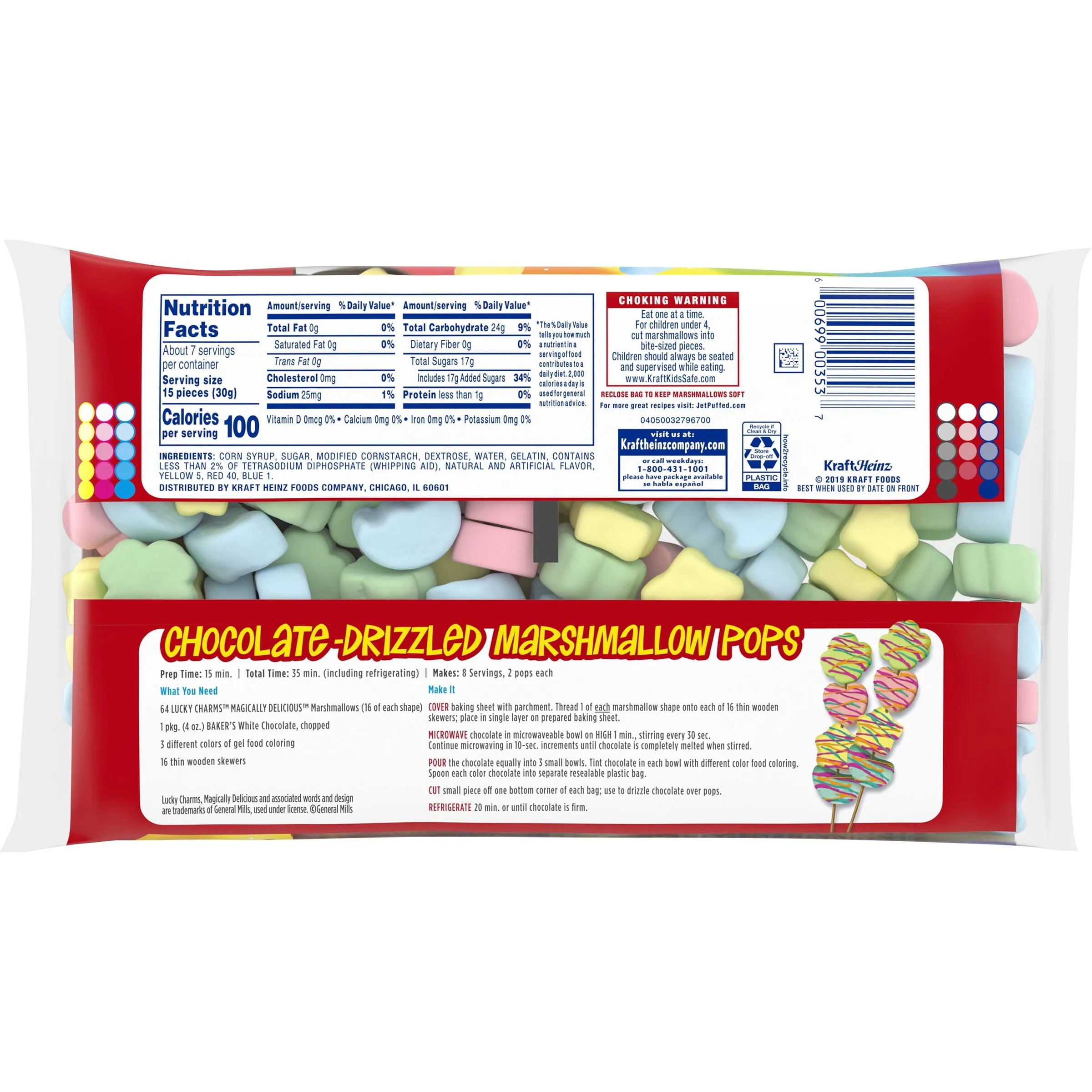 Jet-Puffed Lucky Charms Shaped Magically Delicious Marshmallows, 7 oz Bag