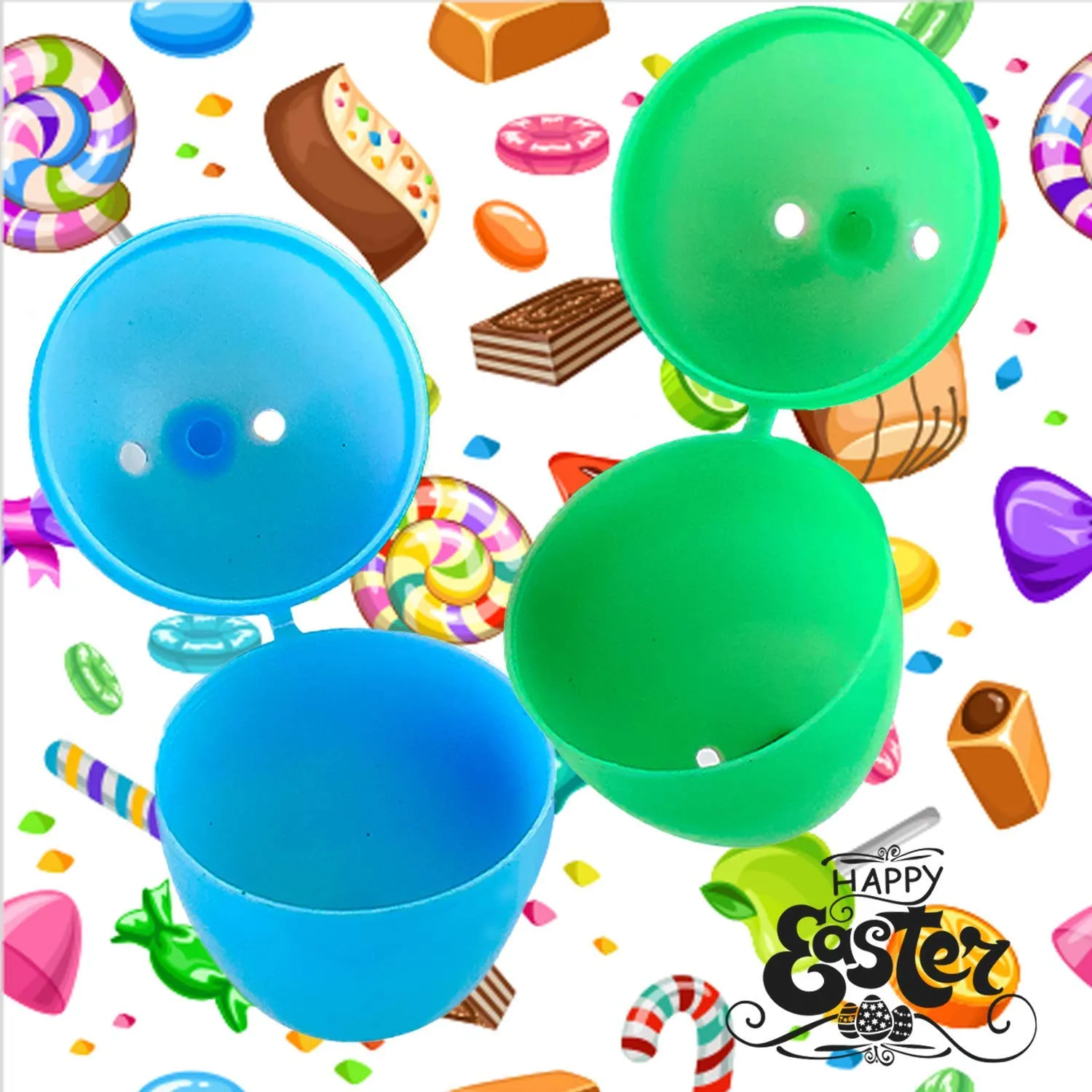 Kicko Easter Eggs - 144 Pack - 2 Inch - for Kids, Party Favors, Stocking Stuffers