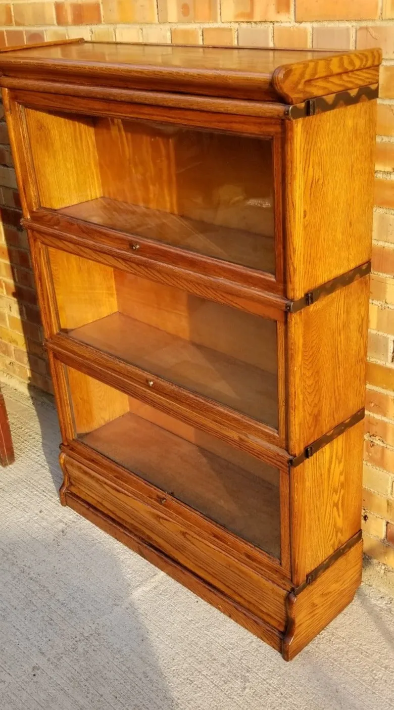 MACY BRAND OAK 3 STACK BOOKCASE