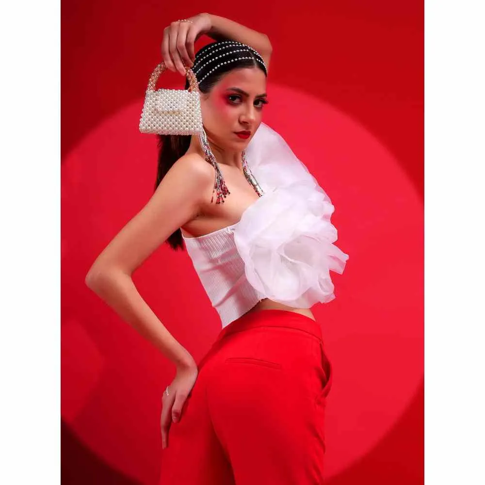 Modarta By Kamakshi Wedding Perfect Pearls and Crystals Handbag for Ladies