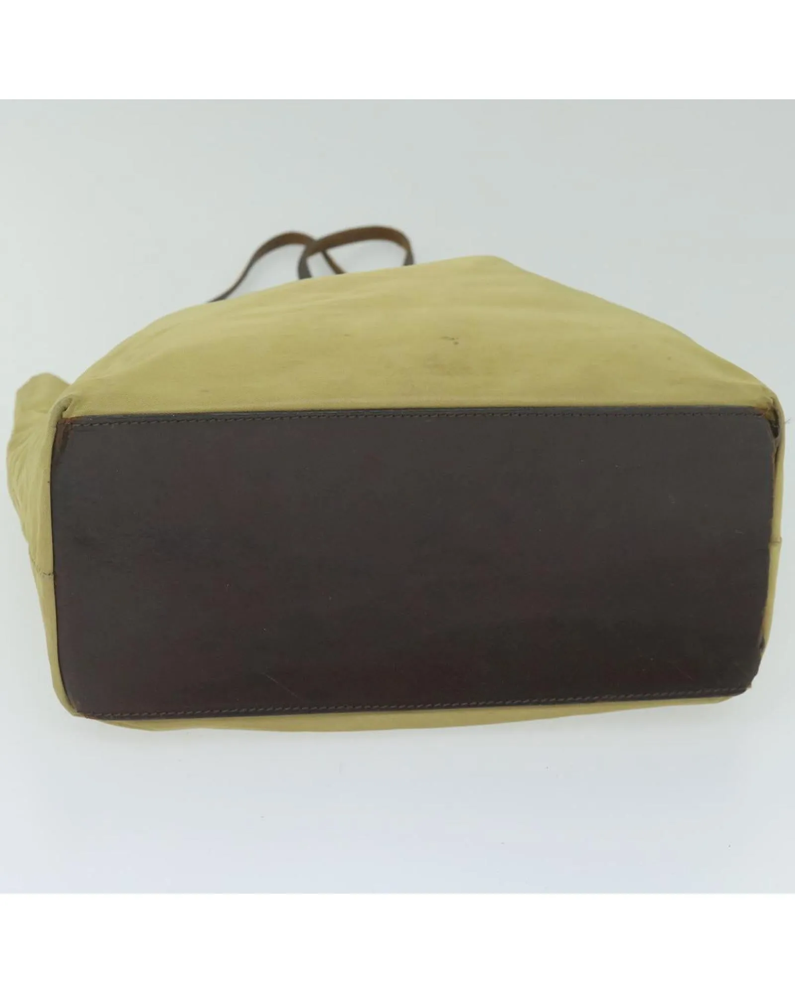 Nylon Tote Bag with Multiple Compartments - Beige