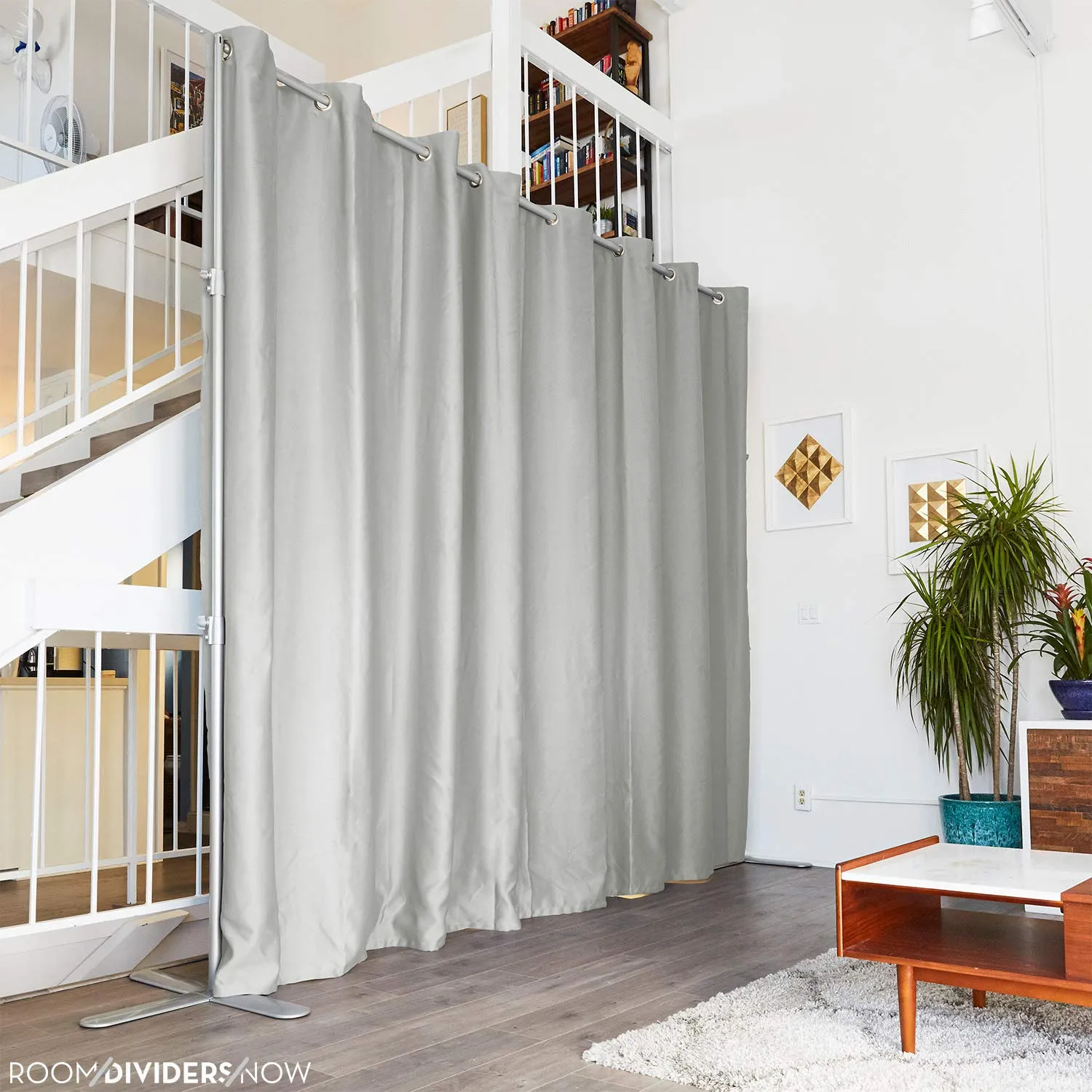 Room Divider Curtain, 9ft Tall X 15ft Wide (Stone White)