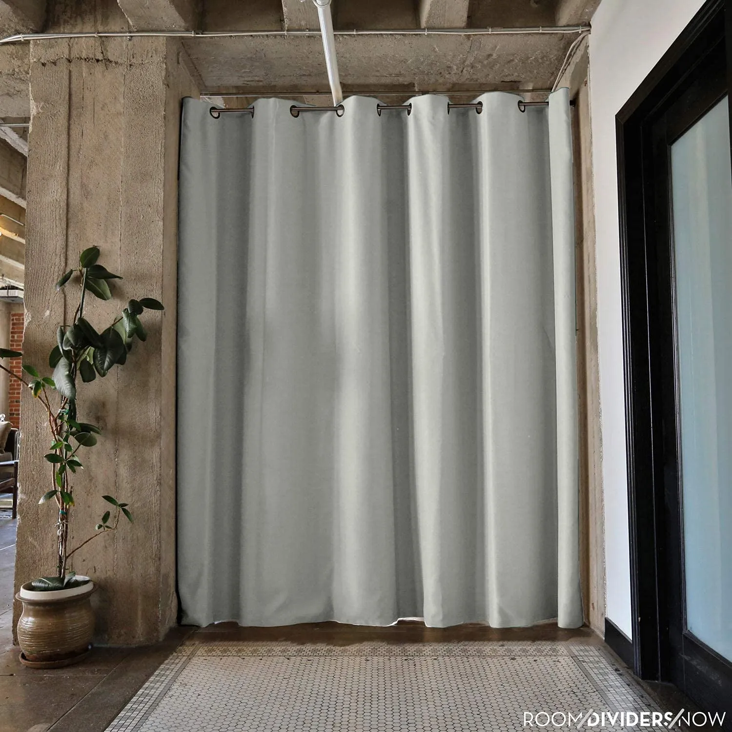 Room Divider Curtain, 9ft Tall X 15ft Wide (Stone White)
