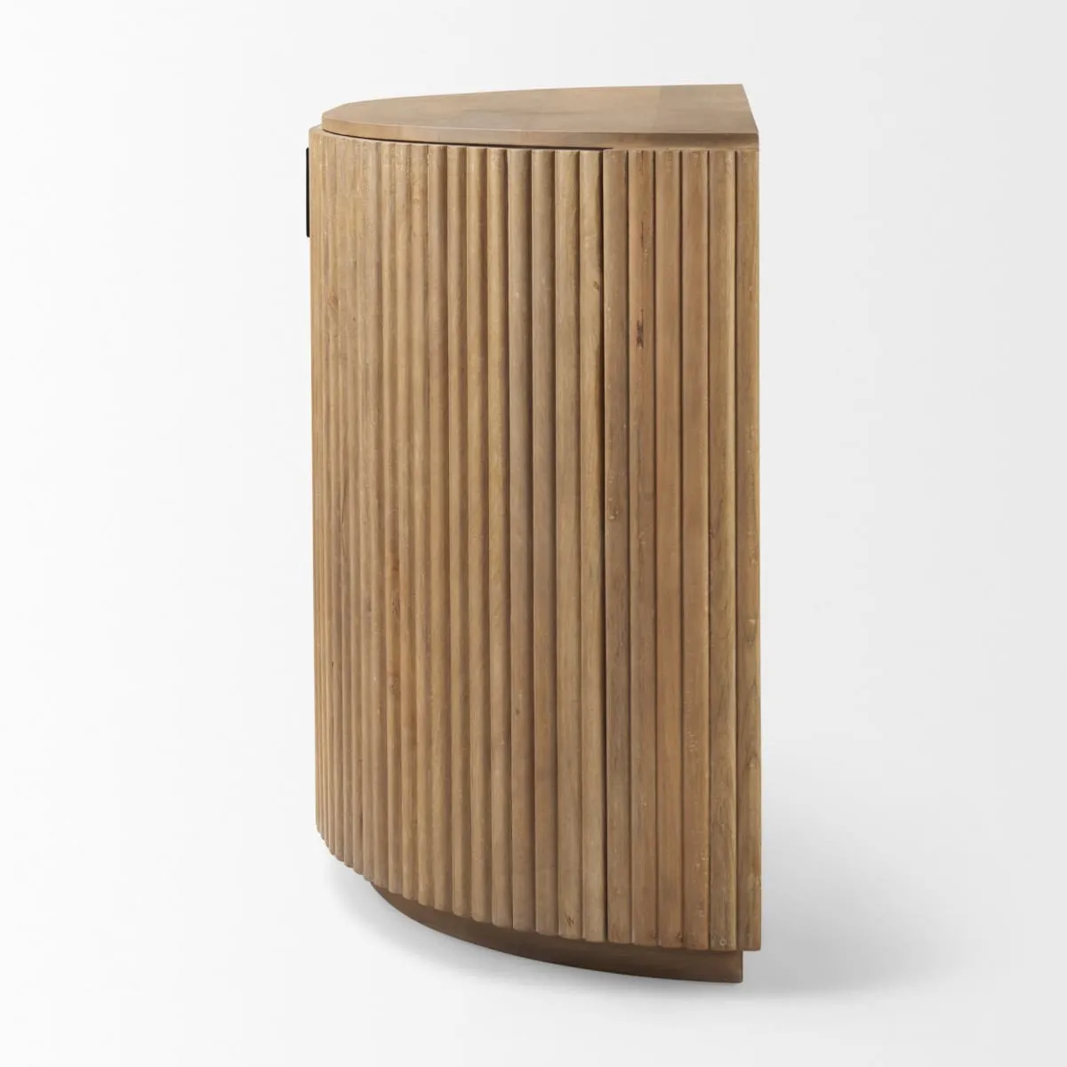 Terra Accent Cabinet Light Brown Wood | Fluted