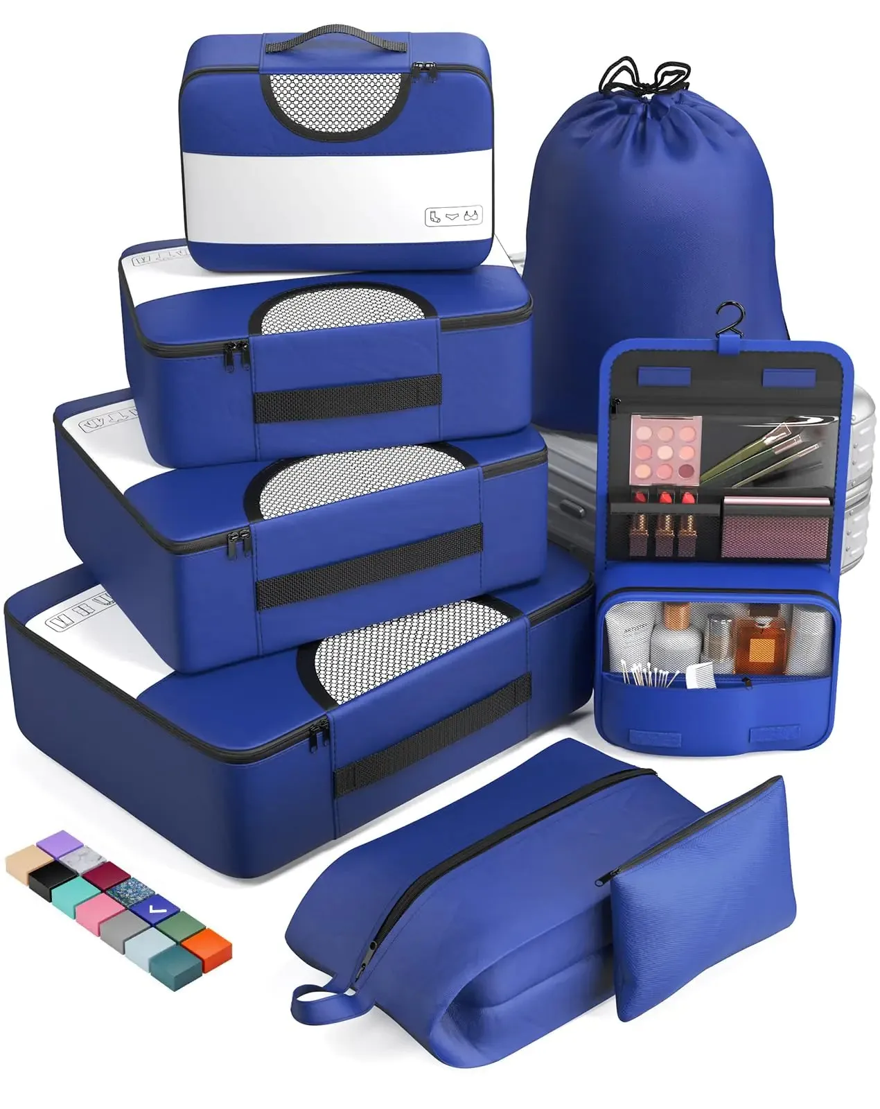 Veken 8 Set Packing Cubes for Suitcases-Travel Bag Organizers for Carry on Luggage