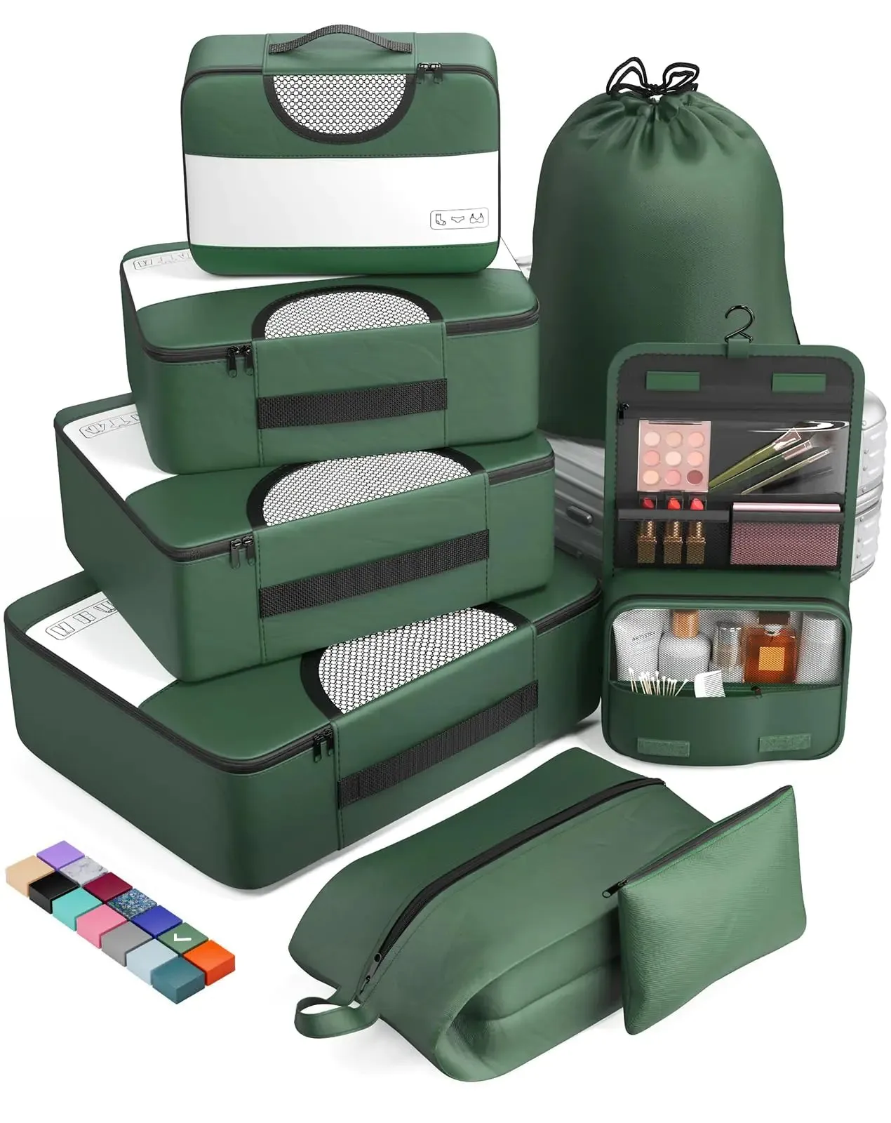 Veken 8 Set Packing Cubes for Suitcases-Travel Bag Organizers for Carry on Luggage