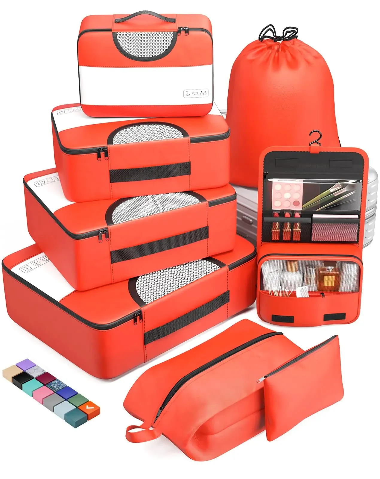 Veken 8 Set Packing Cubes for Suitcases-Travel Bag Organizers for Carry on Luggage