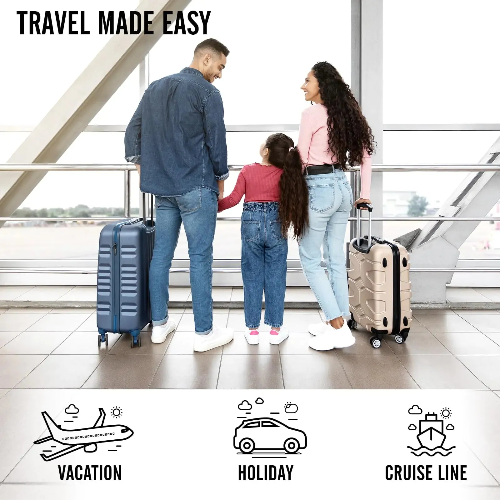 Veken 8 Set Packing Cubes for Suitcases-Travel Bag Organizers for Carry on Luggage