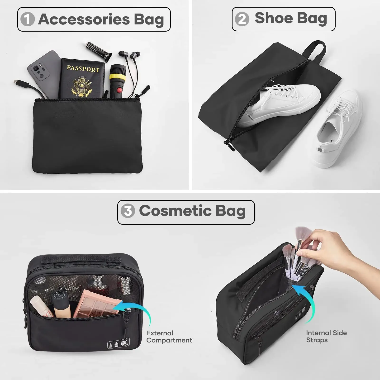 Veken 8 Set Packing Cubes for Suitcases-Travel Bag Organizers for Carry on Luggage