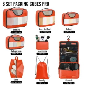 Veken 8 Set Packing Cubes for Suitcases-Travel Bag Organizers for Carry on Luggage