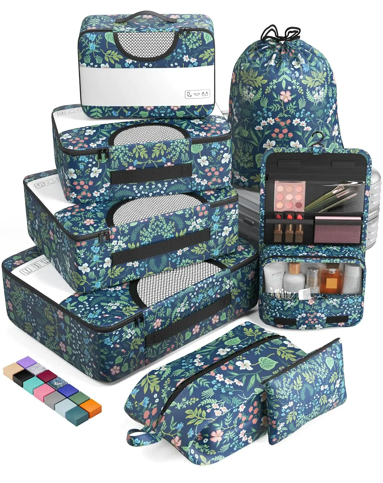 Veken 8 Set Packing Cubes for Suitcases-Travel Bag Organizers for Carry on Luggage
