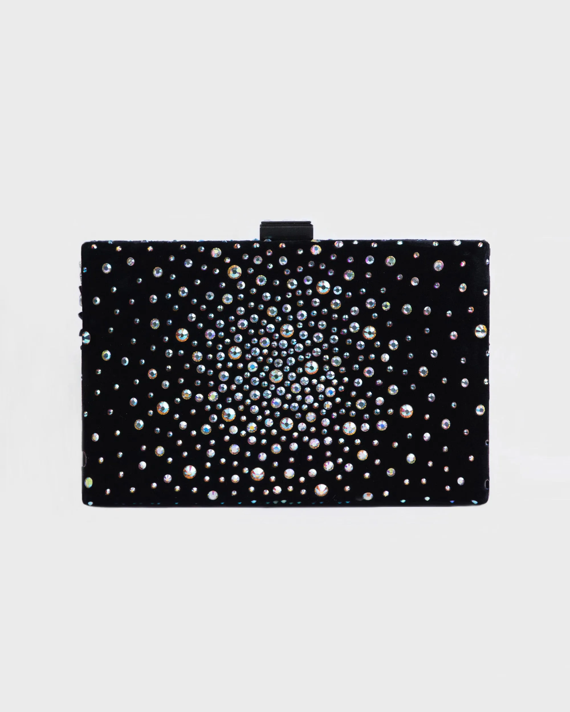 Velvet Clutch With Rhinestones