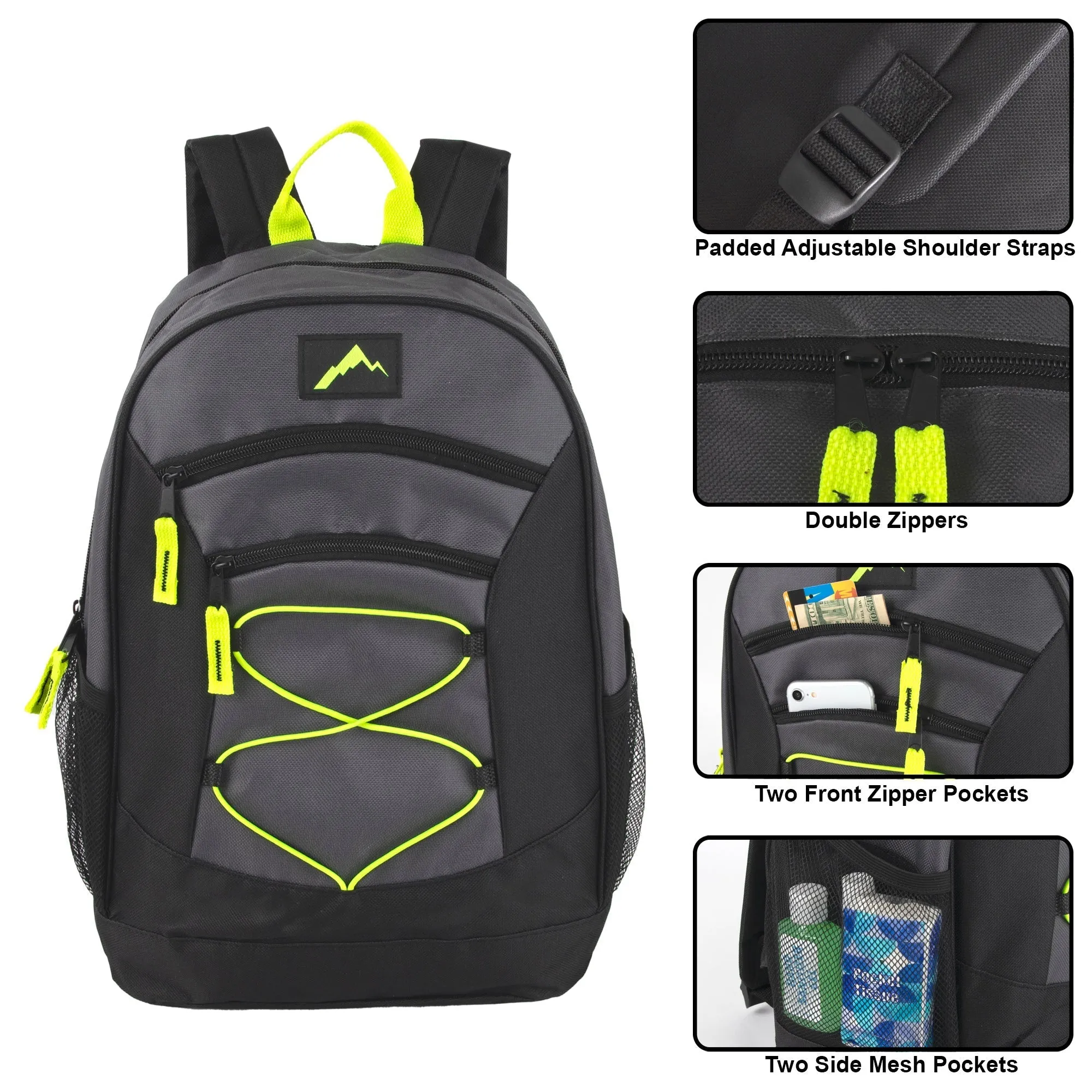 Wholesale 18 Inch Multi Pocket Bungee Backpack